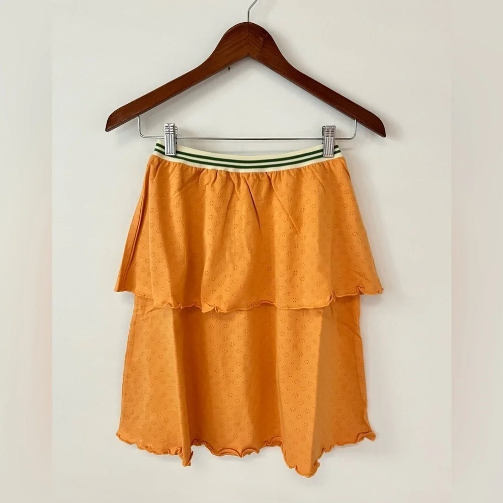 The Sunday Collective Girls 10-11 Years So Sweet Ruffle Skirt Apricot Tan